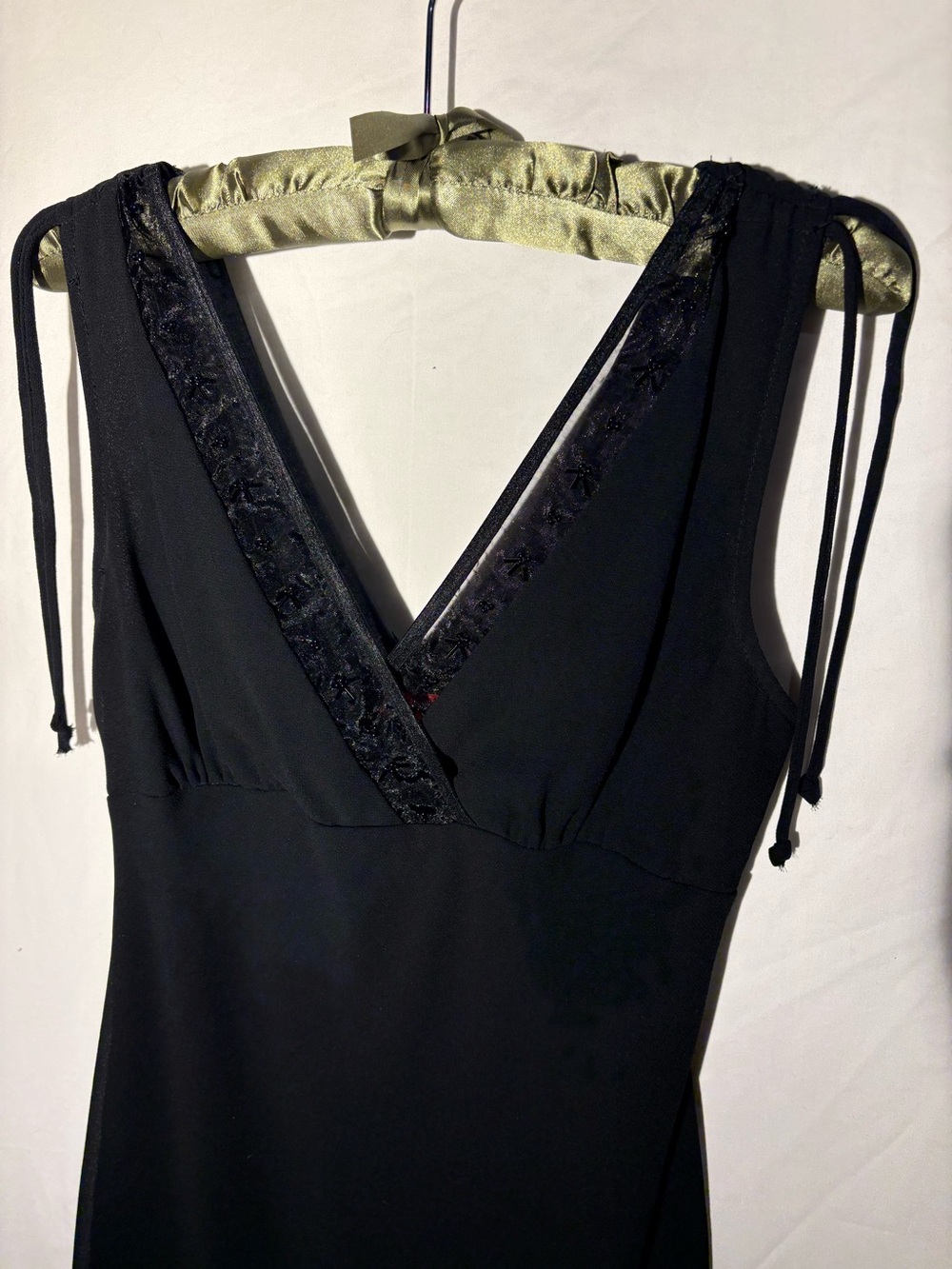 Ruby Rox Black Beaded Midi Dress Made in USA Women’s Medium